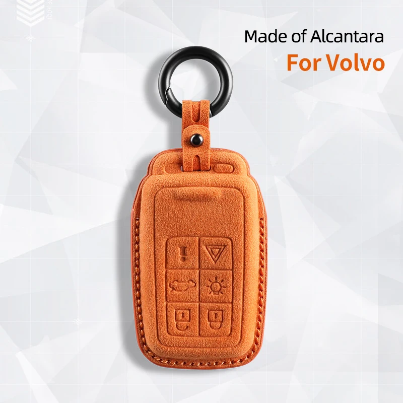 from Italy suede Car Key Cover Case Holder Key Bag Shell For Volvo S60 S80 V60 XC60 XC70 S60L S80 V40 XC90 Auto Accessories