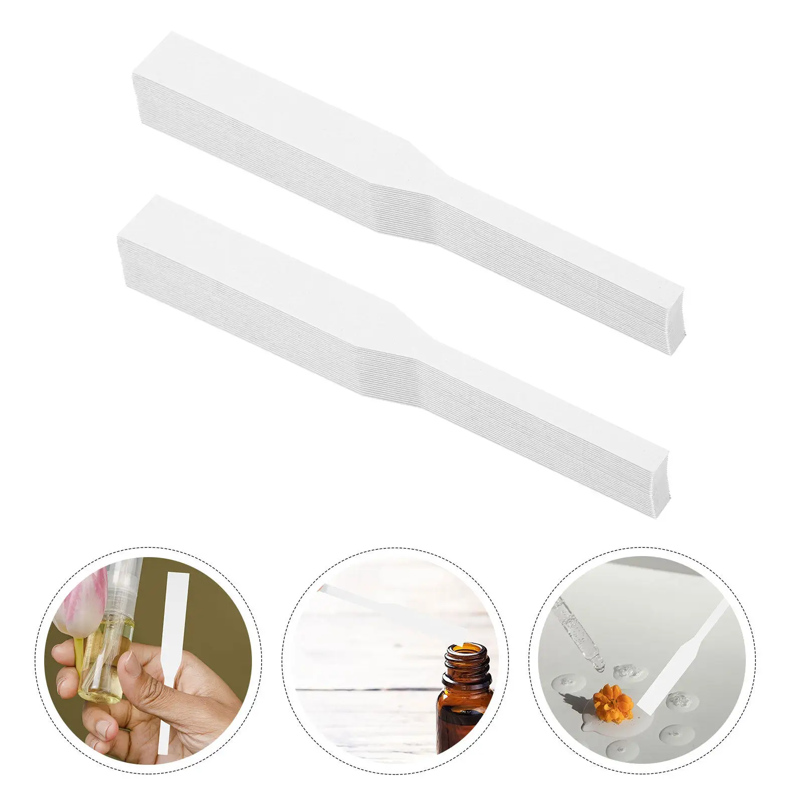 100Pcs Perfume Tester Strips Portable Decorative Paper Strips for Fragrance Testing Home Beauty Shop Essential Oil Aromatherapy