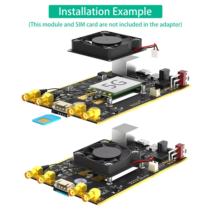 НОВЫЙ адаптер M.2 к USB 3.0 Порт RJ45 Realtek RTL8125BG Контроллер для ноутбука Настольный компьютер Поддержка 3042/3052 Модуль 4G 5G LTE