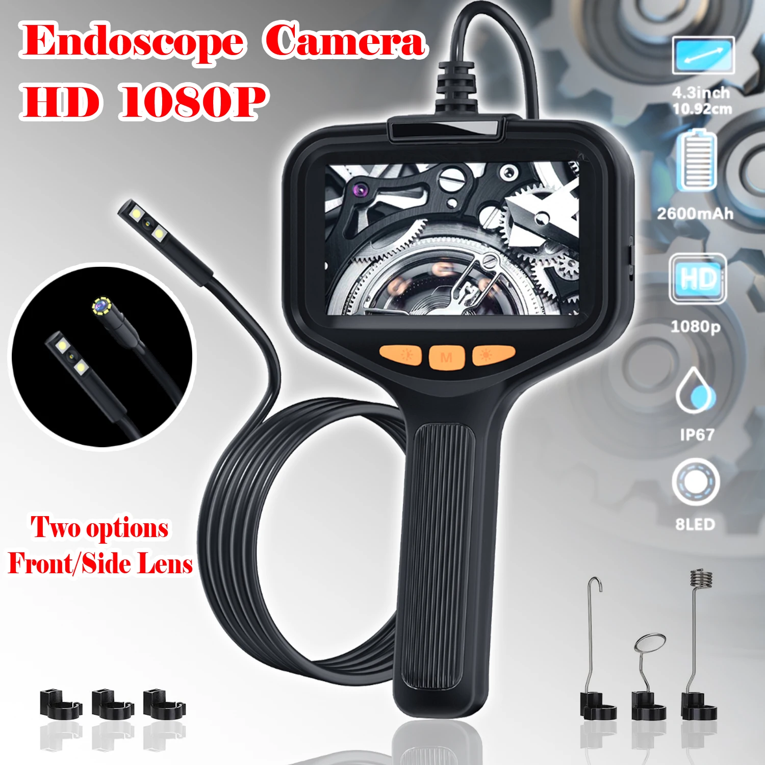 

5.5&8mm 4.3in Sewer Piping Car Piping Flexible Drain Borescope Inspection Endoscope Camera For Cars Equipment Borescope