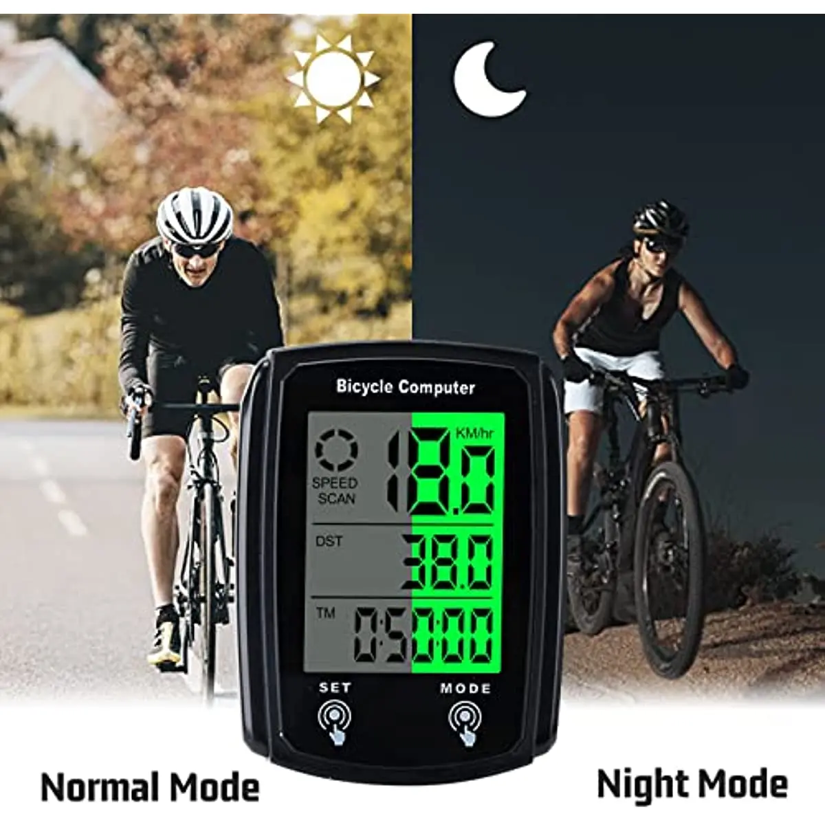 Bicycle Luminous Stopwatch Road mountain Bike Touch Screen Speedometer CNC Bicycle Wired English Version Luminous Odometer