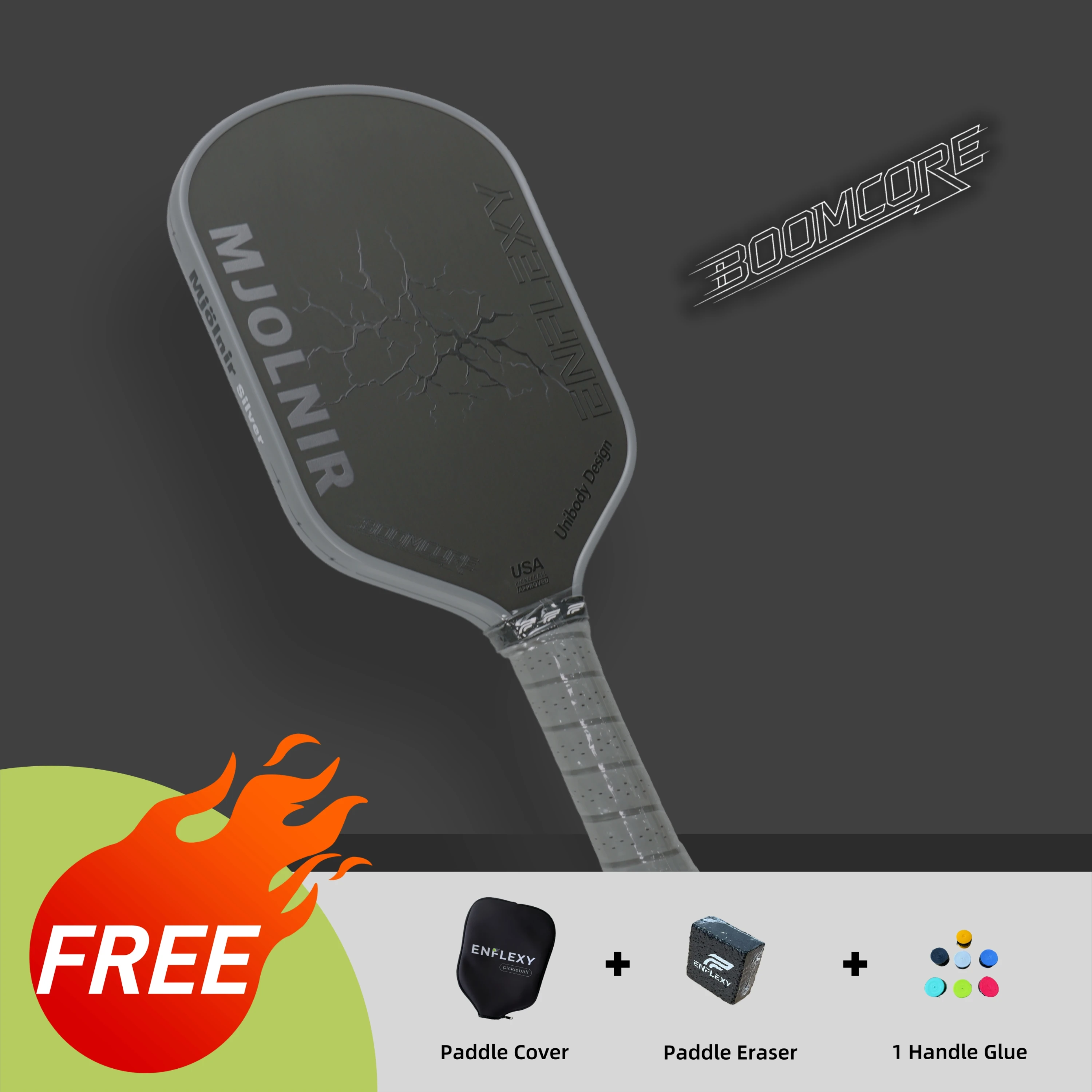 

ENFLEXY MJOLNIR Boom core and Toray T700 carbon fiber pickleball paddle