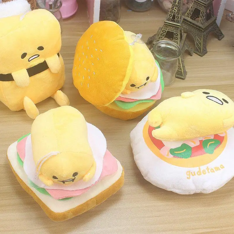 Llavero de Peluche Suave de Gudetama de Sanrio, Adorno Colgante para Mochila, Cartera, Espejo Retrovisor de Coche, Regalo de Cumpleaños para Niñas