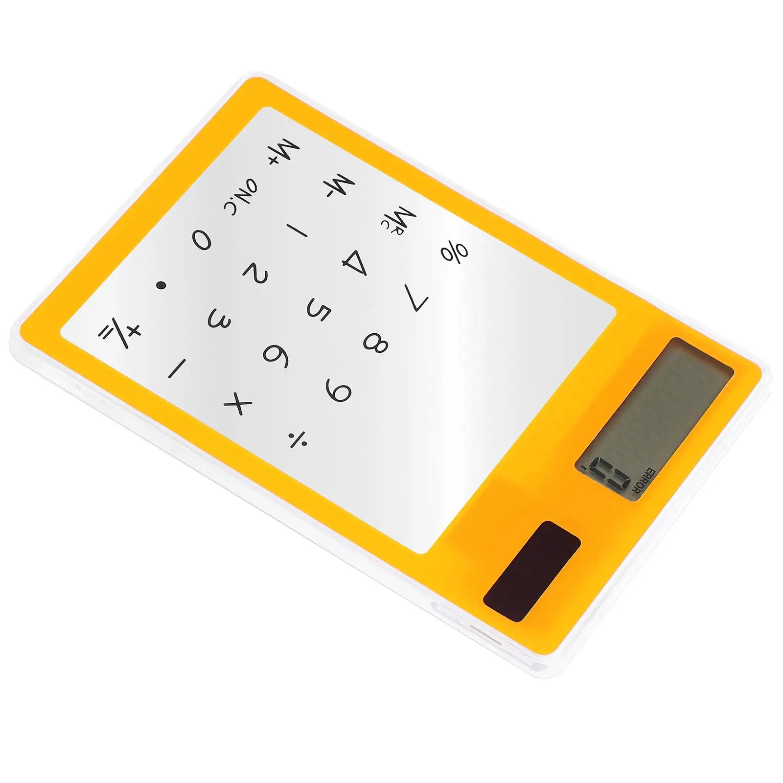 

Transparent Touch Screen Calculator Portable Mini Solar Powered Students Desk Office Use Automatic On Off Pocket Size
