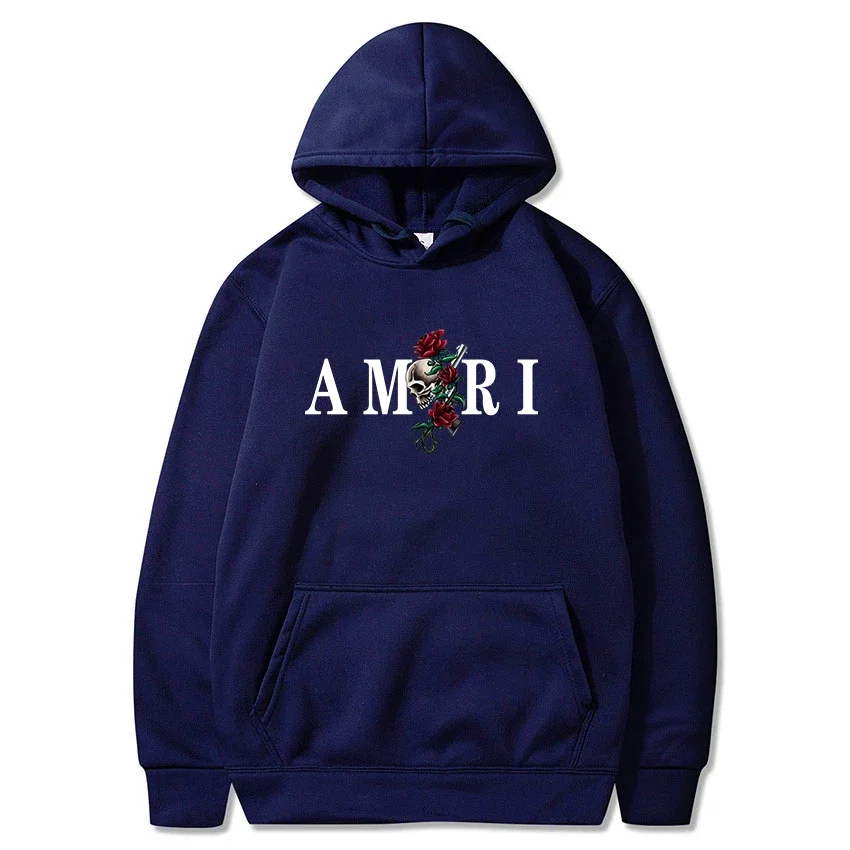 Amri-Pull décontracté à manches longues pour hommes et femmes, Sweats à capuche Harajuku, Vêtements de rue cool, Imprimé Sportedly, Tendance de la mode