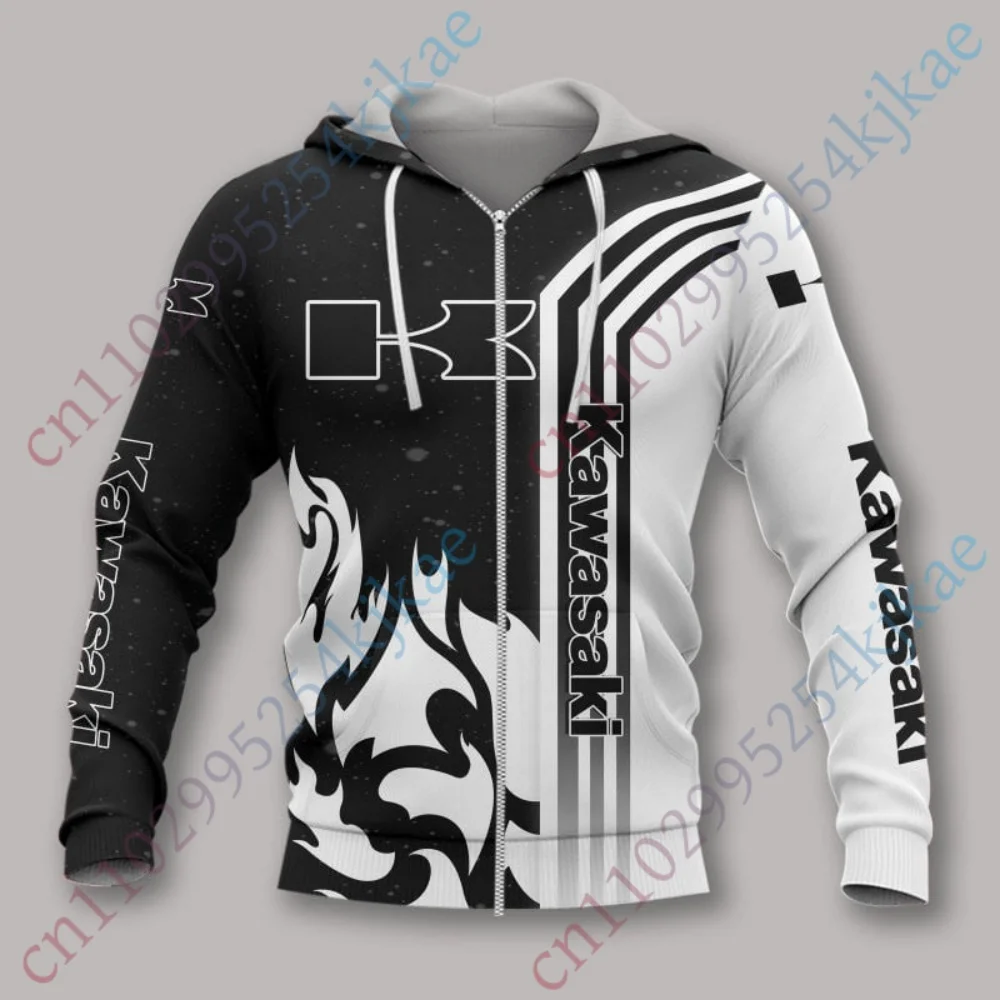 

Kawasaki Hooded For Men Clothing Long sleeve Casual Hooded sweatshirt Unisex 3D Printing Pullover Harajuku Sweatshirt Unisex Top