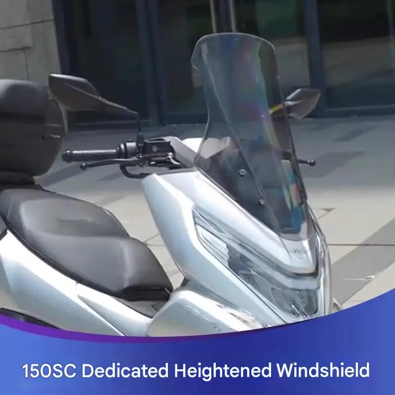 Enhanced Height Wind Deflector for CFMOTO 150SC Scooter, No Tools Installation Kit