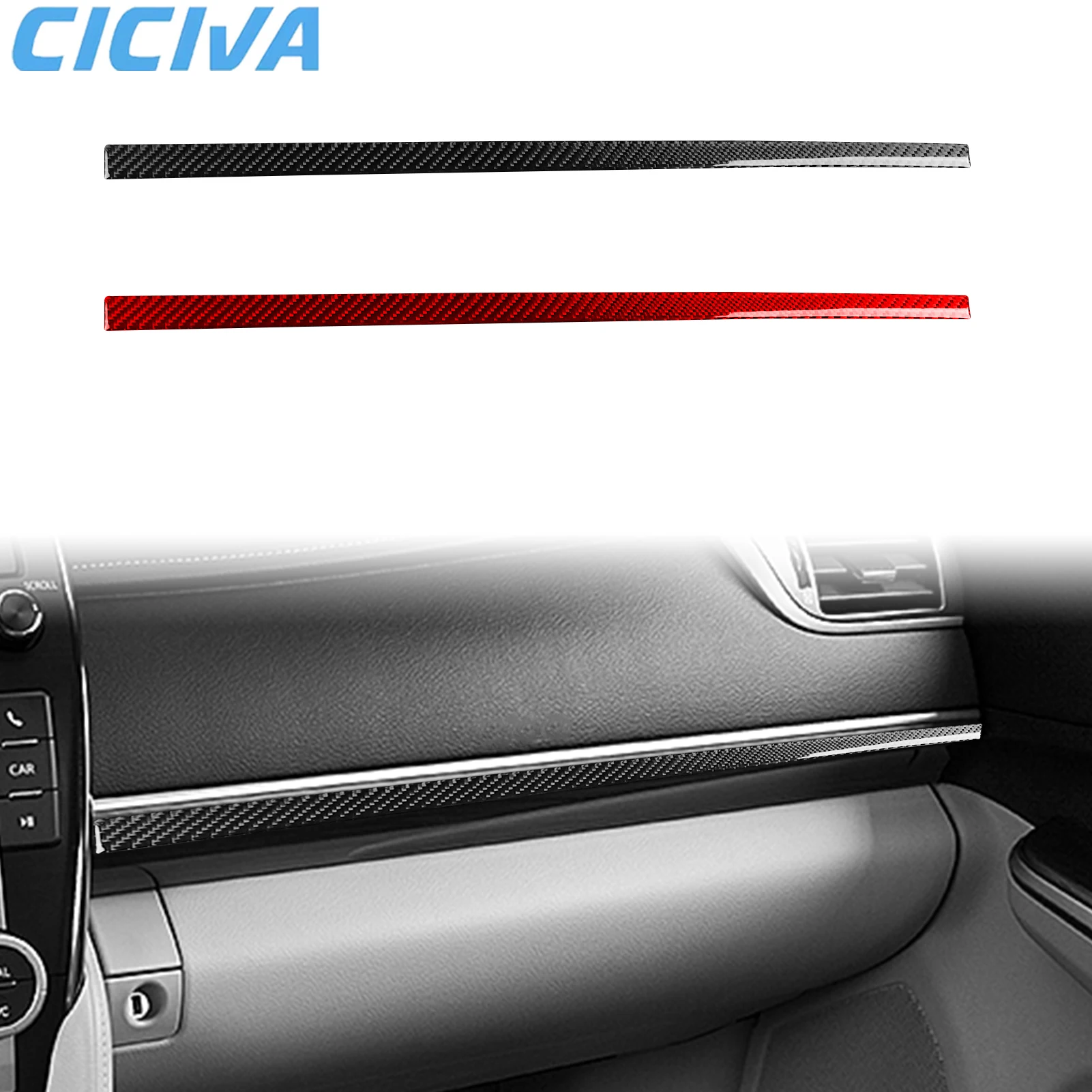 

For Toyota Camry XV50‌ 7th 2012-2014 Carbon Fiber Dashboard Co-pilot Strip Interior Car Accessories Cover Decorative Stickers