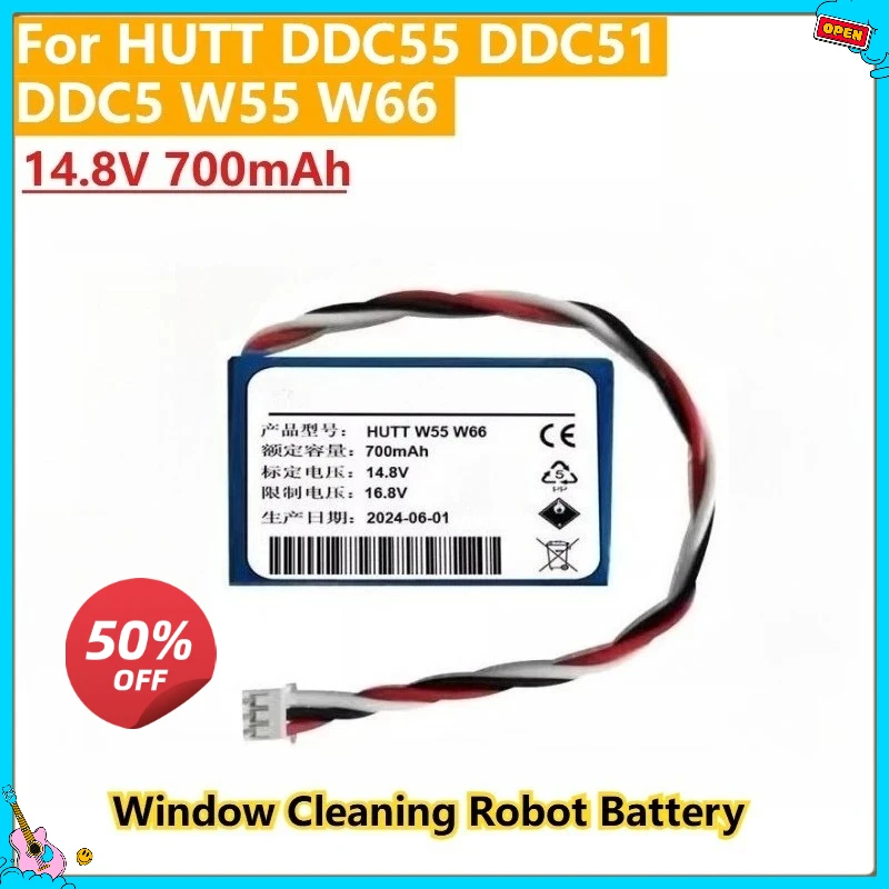 

New Replacement 14.8V 700mAh Window Cleaning Robot Battery for HUTT DDC55 DDC51 DDC5 W55 W66