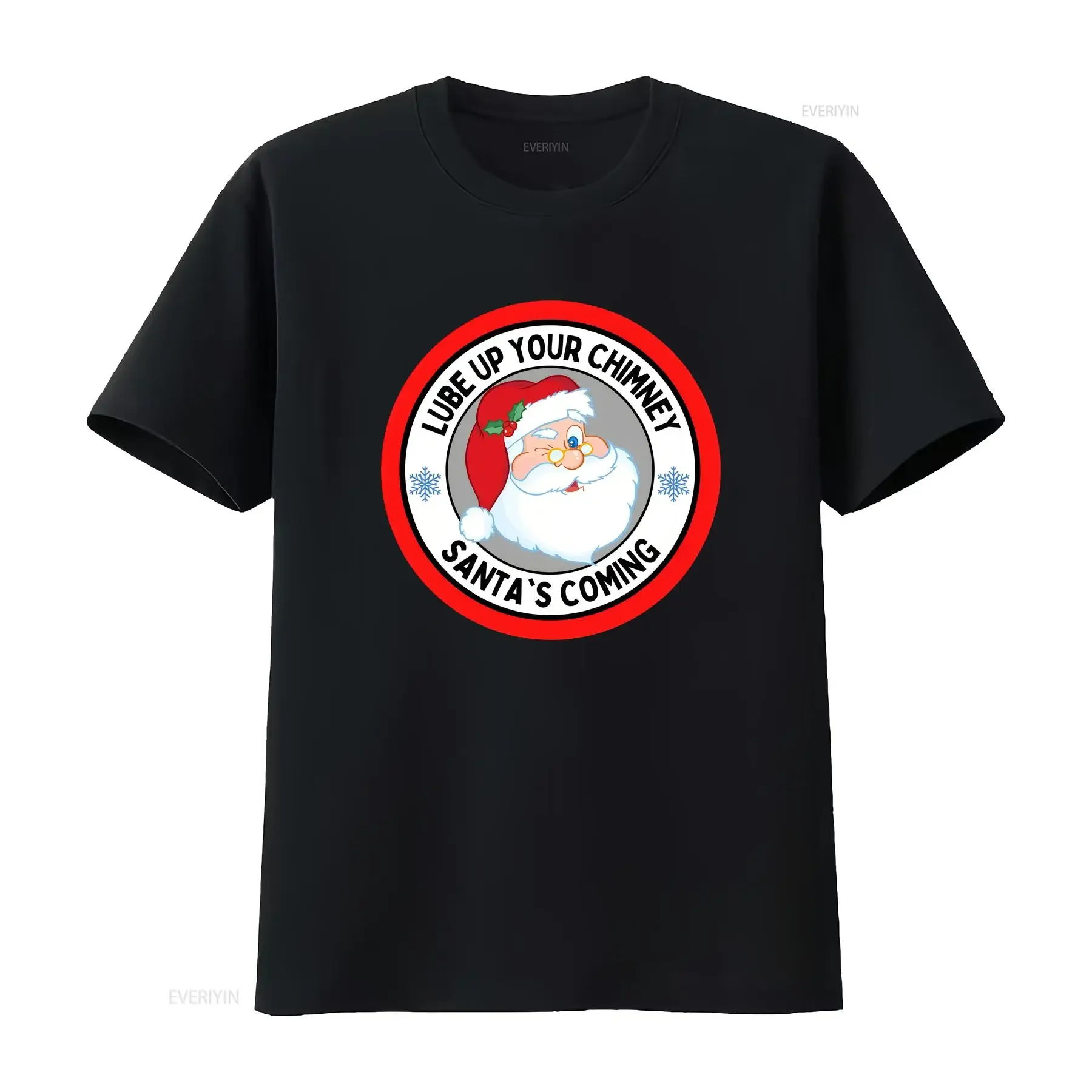 63Lube Up Your Chimney Santas Coming Funny Rude Christmas Essential T Shirt vintage Washed Breathable Versatile Stretched