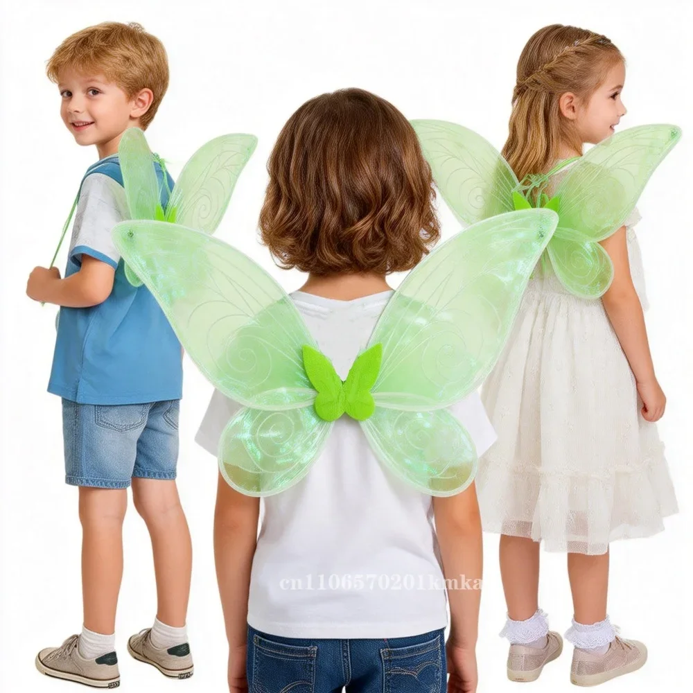 Butterfly Fairy Wings Costume For Women Sparkling Angel Princess Wings Glitter Cosplay Props For Halloween Carnival Themed Party