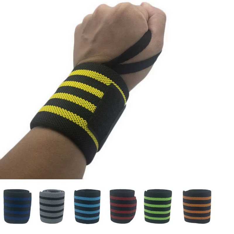 fasce palestra polso  2 pz Pro Sport Wristband palestra Fitness Push-up supporto per il polso Wrap per carpale Tunnel Protector sollevamento pesi