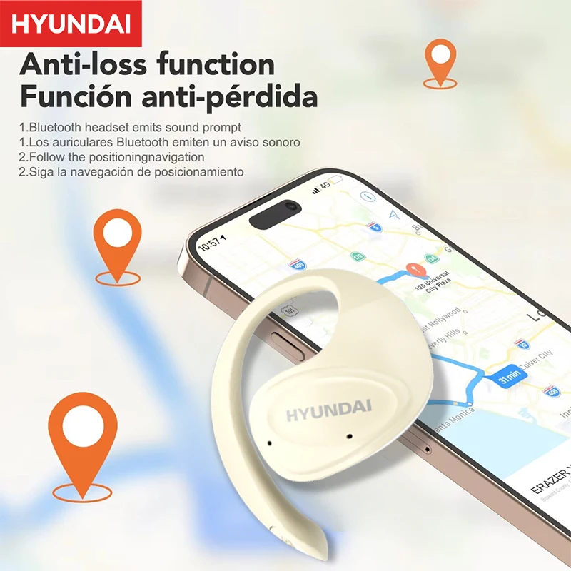 اختيار HYUNDAI HY-X15Ultra AI ترجمة OWS سماعات متعددة اللغات سماعة لاسلكية تعمل بالبلوتوث 5.4 سماعات ألعاب في الوقت الحقيقي