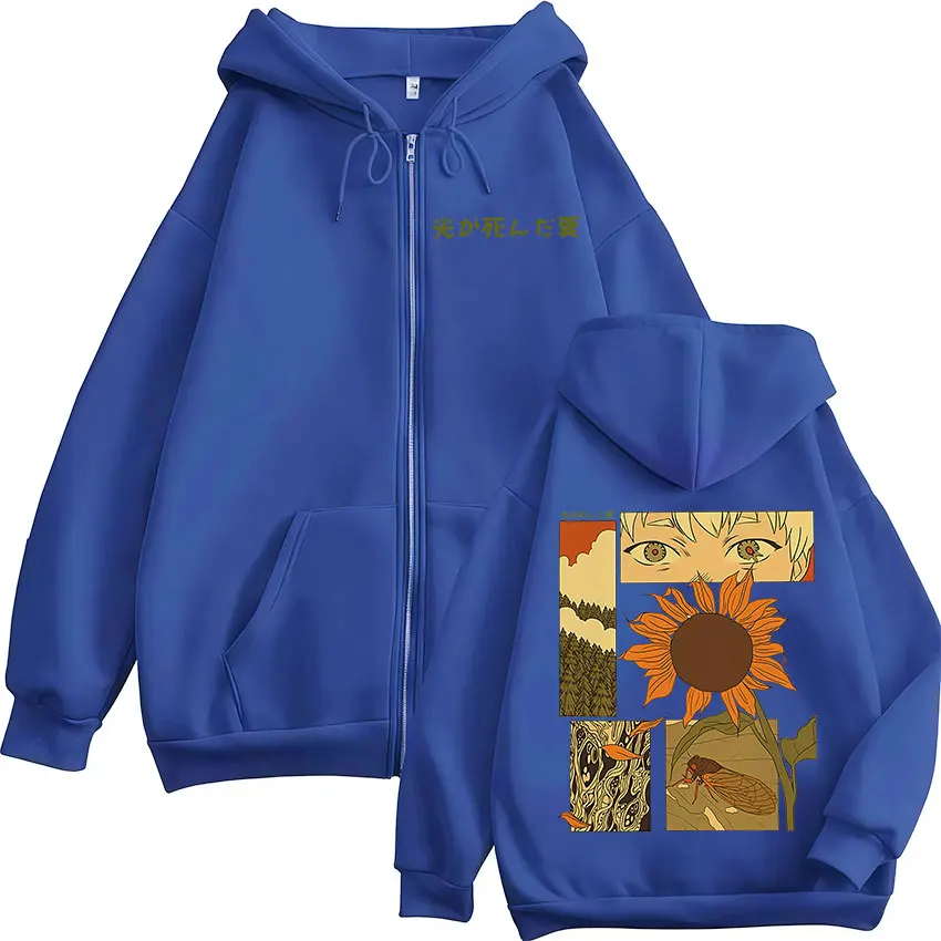 Anime Die Sommer Hikaru Died Hikaru Yoshiki Zipper Hoodies Männer Frauen Fashion Zip Up Mit Kapuze Sweatshirts Langarm Jacken Mäntel – Detail 6