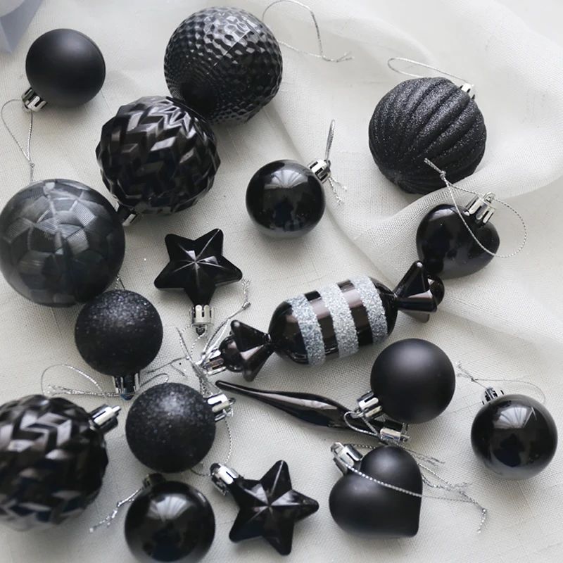 

5CM black Christmas ball shaped ornament
