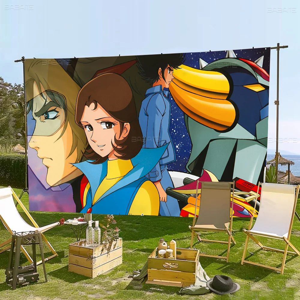 Goldorak Grendizer High End Quality Banner Printing Artistic Atmosphere Style Camping Flag