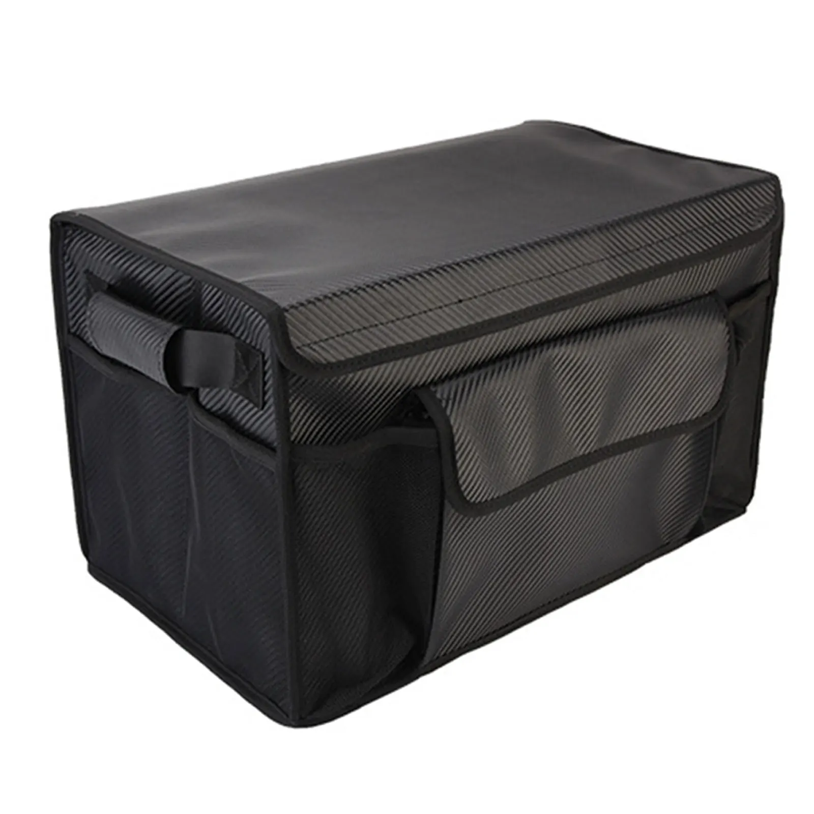 

Folding Car Trunk Organizer Storage Box Carbon Fiber Multipurpose Collapsible Car Trunk Storage Auto Bags For SUV, Truck, Sedan