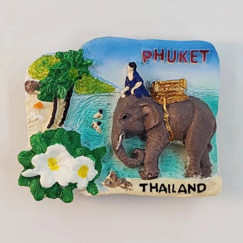 Thailand Refrigerator Stickers Phuket Travelling Souvenirs Bangkok Krabi Fridge Magnets Home Decoration Wedding Gifts