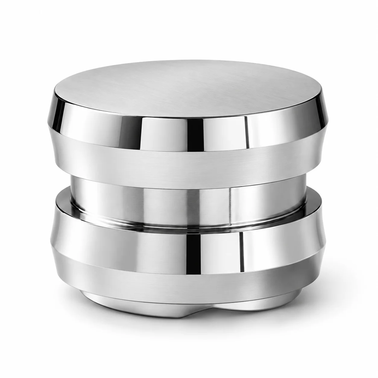 BIGE 58mm Gravity Coffee Distributor 304 Stainless Steel Self-Adapting Espresso Leveler Four-Leaf Base for Portafilter