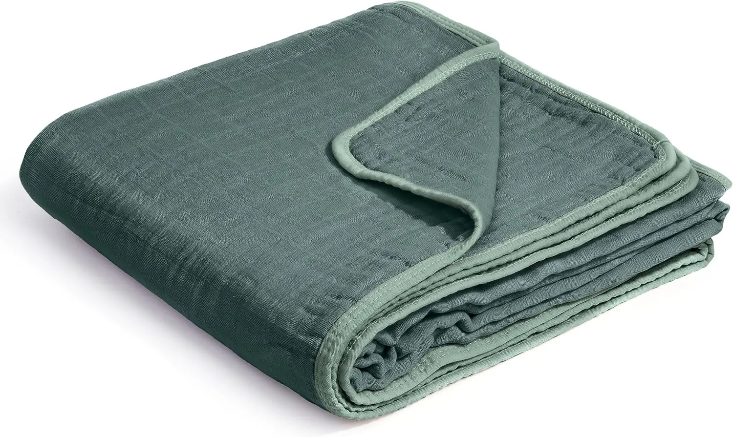 

Organic Cotton Baby Blanket, 30x40 Inches, Hypoallergenic for Newborn Swaddle and Crib, Dark Green