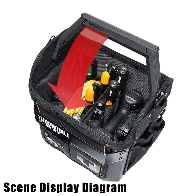 TOUGHBUILT TB-CT-82-12 12인치 방수 하드 바닥 공구 바구니 완전 견고 방수 보관함 32*28*36cm