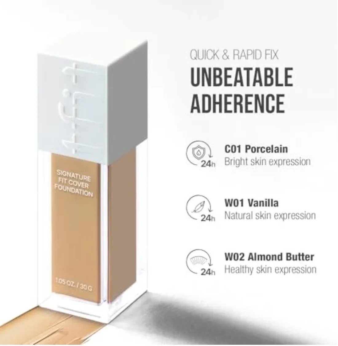 

tfit Weightless Fit Cover Liquid Foundation Long-Lasting Makeup Concealer Moisturizing BB Not Dull 30g Cosmetics