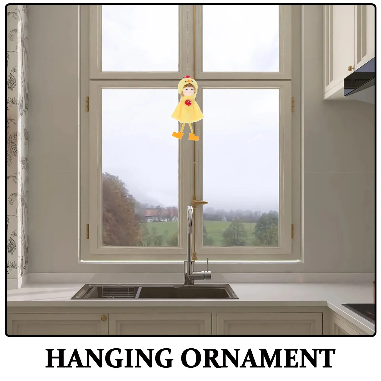 Easter Small Chick Hanging Decor Soft Girl Shaped Ornament Indoor Party Decoration Cute Hanging Charm Room Festival