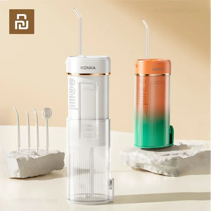 Youpin KONKA Portable Oral Irrigator Cleaning Water Dental Floss for Home Orthodontic Deep Cleaning To Remove Dental Calculus