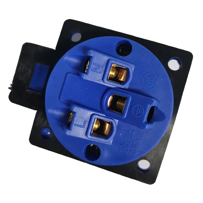 Blue IP54 round cover outdoor waterproof socket universal AC Power Socket Dustproof Waterproof Multifunction Industrial outlet