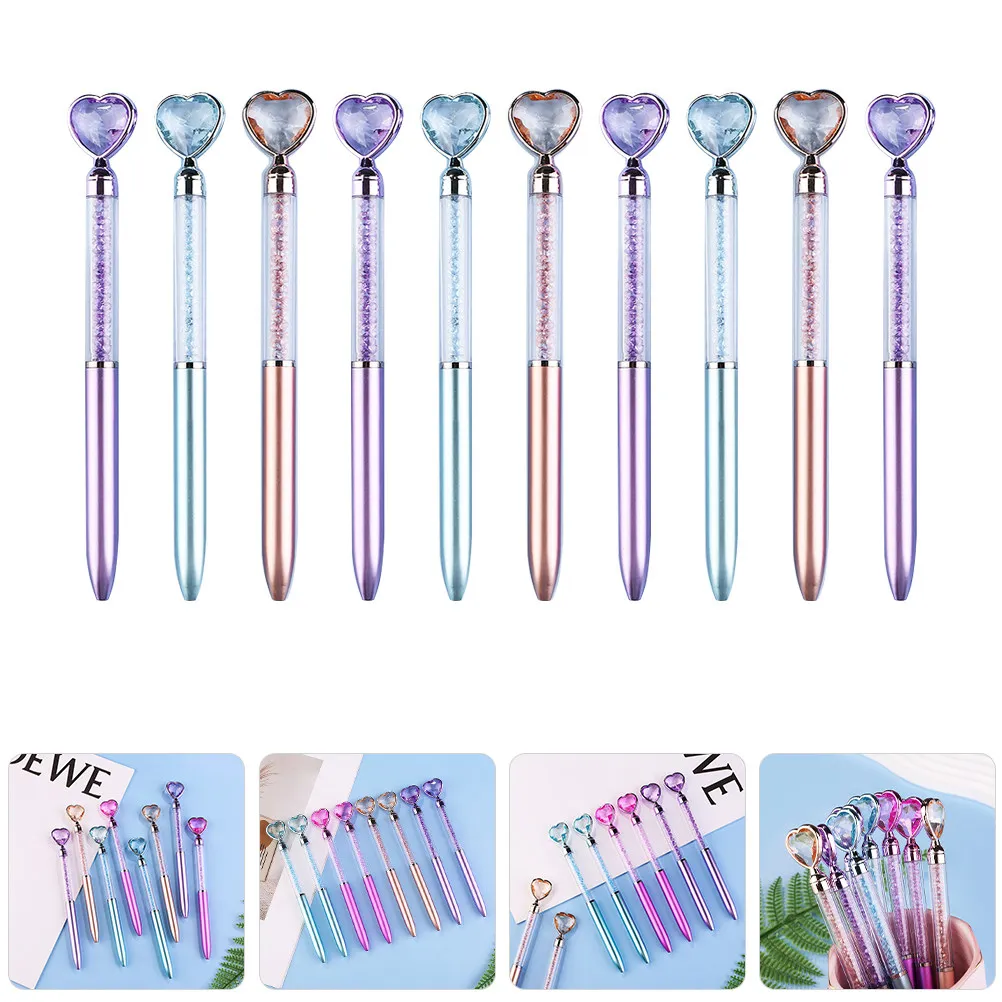 

10 шт. цветных шариковых ручек с эргономичным дизайном, милые портативные ручки для учебы, заметок, рукоделия и рисования.