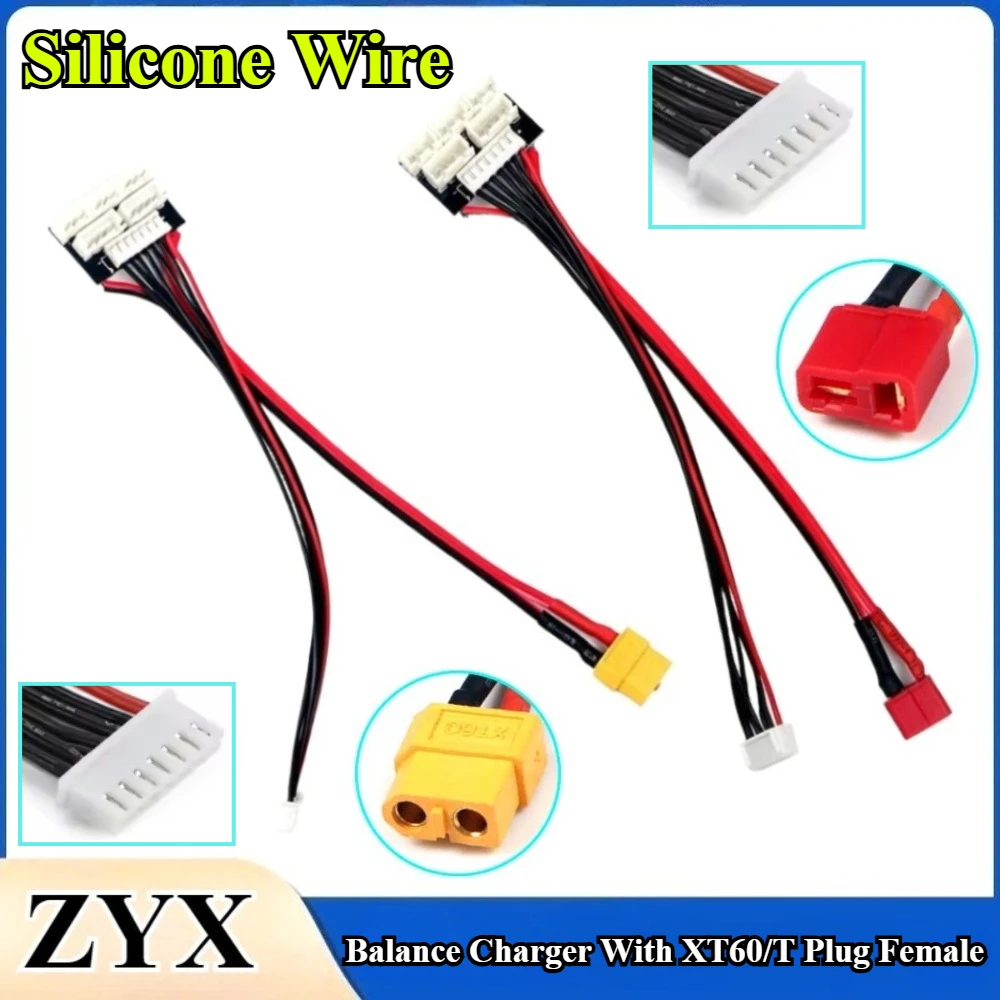 XH2.54mm 6S To 3x2S 2x3S Cells Lipo Charger Adapter Cable With XT60/T Plug Female For IMAX B6/B6AC Charger Lipo Battery Adapter