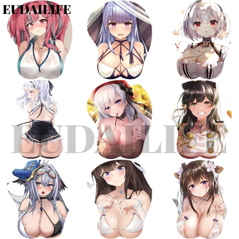 Azur Lane Kashino Dido Belfast 3D Mousepad Hand Wrist Rest Mouse Pad Mousepad Silicone Oppai Soft Mouse Mat Office Work Gift