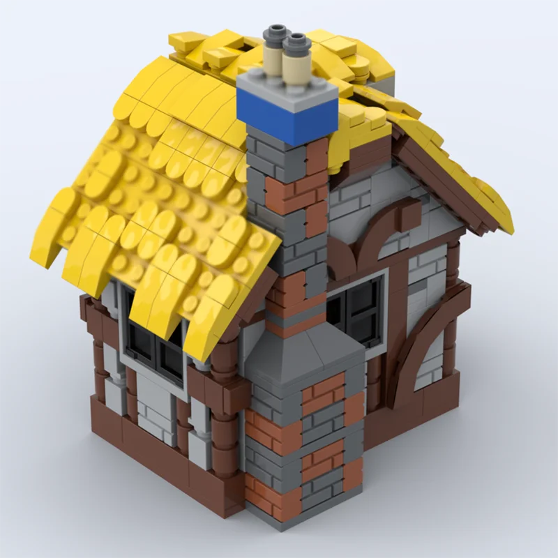 Castello medievale Modello Moc Mattoni da costruzione Modello di fattoria umana Tecnologia Blocchi modulari Regali Giocattoli di Natale Set di assemblaggio