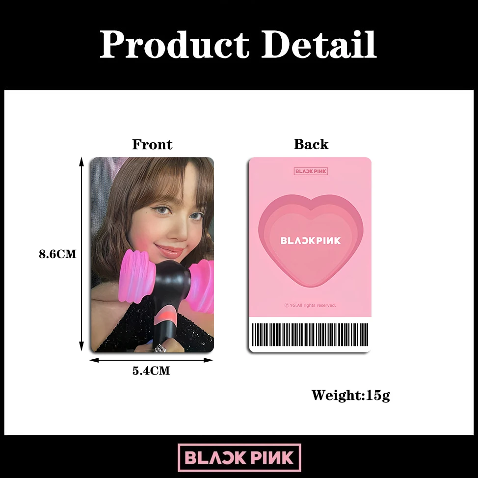 KPOP New Album Card High Quality BP Pink Ink 4th Generation Pink Hammer Card Lisa Jennie Kim JISOO ROSE LISA Small Card