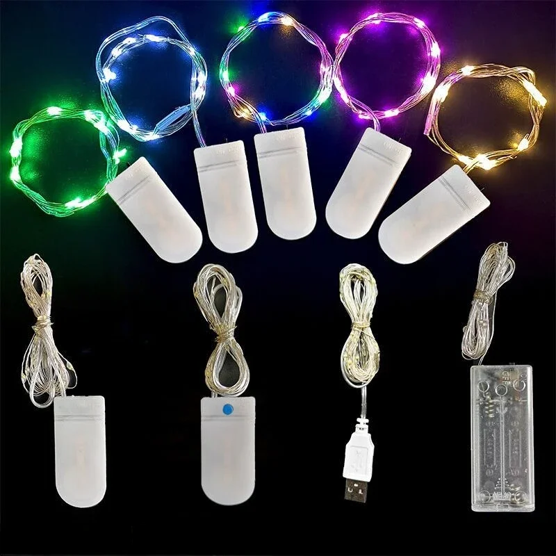 LED Lights Christmas Decoration Xmas Tree Decal Pendant Ornaments Luminescence String Lights for Wedding New Year Party Supplies