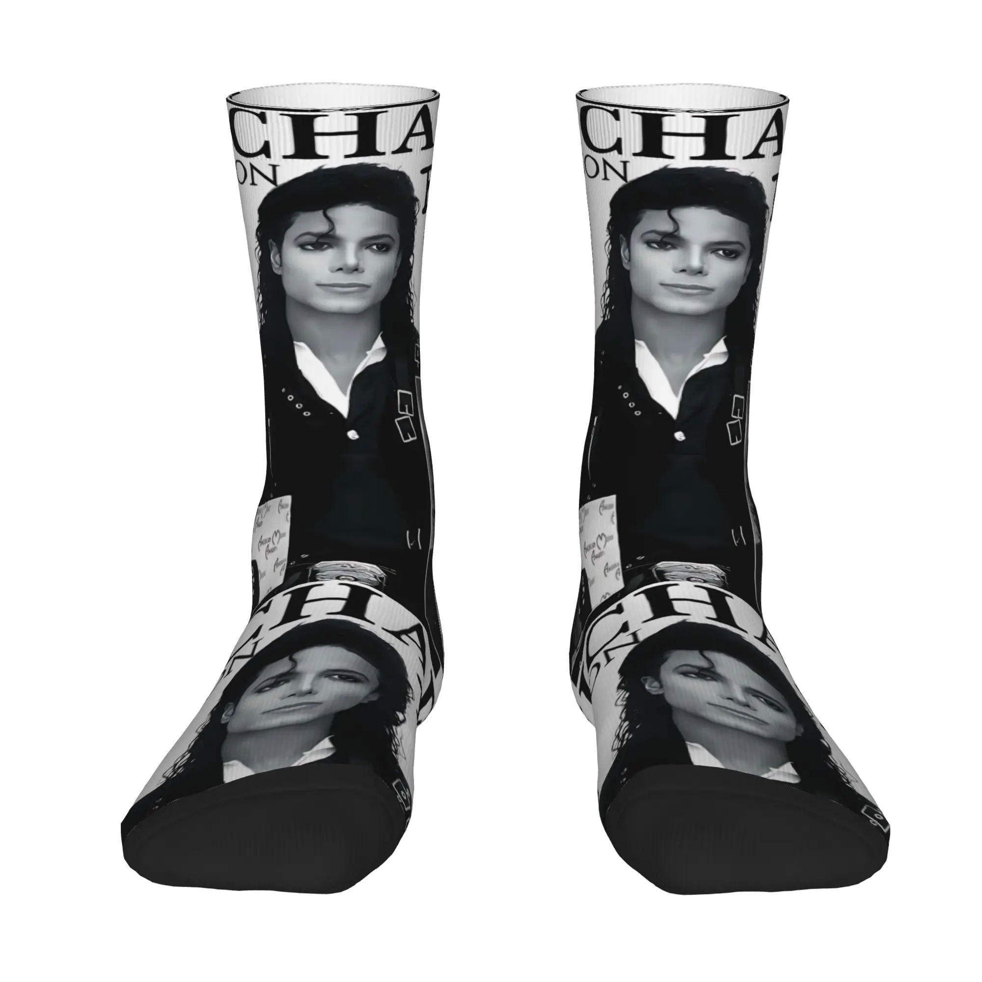 1 Pair Funny Crazy Sock for Men Moonwalk Icon Hip Hop Harajuku M-Michael Jackson Happy Quality Pattern Printed Sock Casual Gift