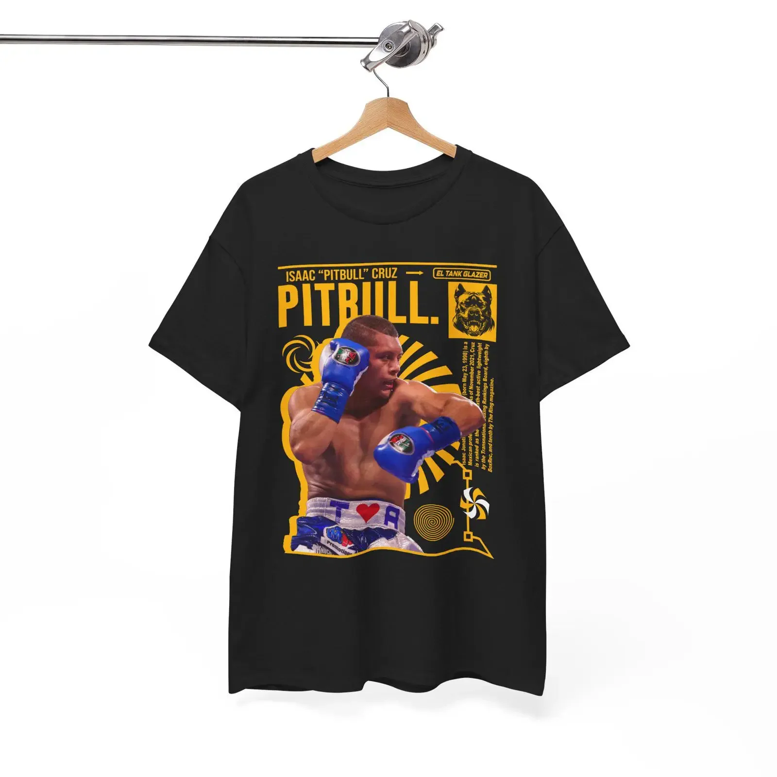 Isaac Pitbull Cruz El Tank Glazer Mexican Boxer Boxing Champ Funny T Shirt vintage Washed Top For Everyday Wear streetwear