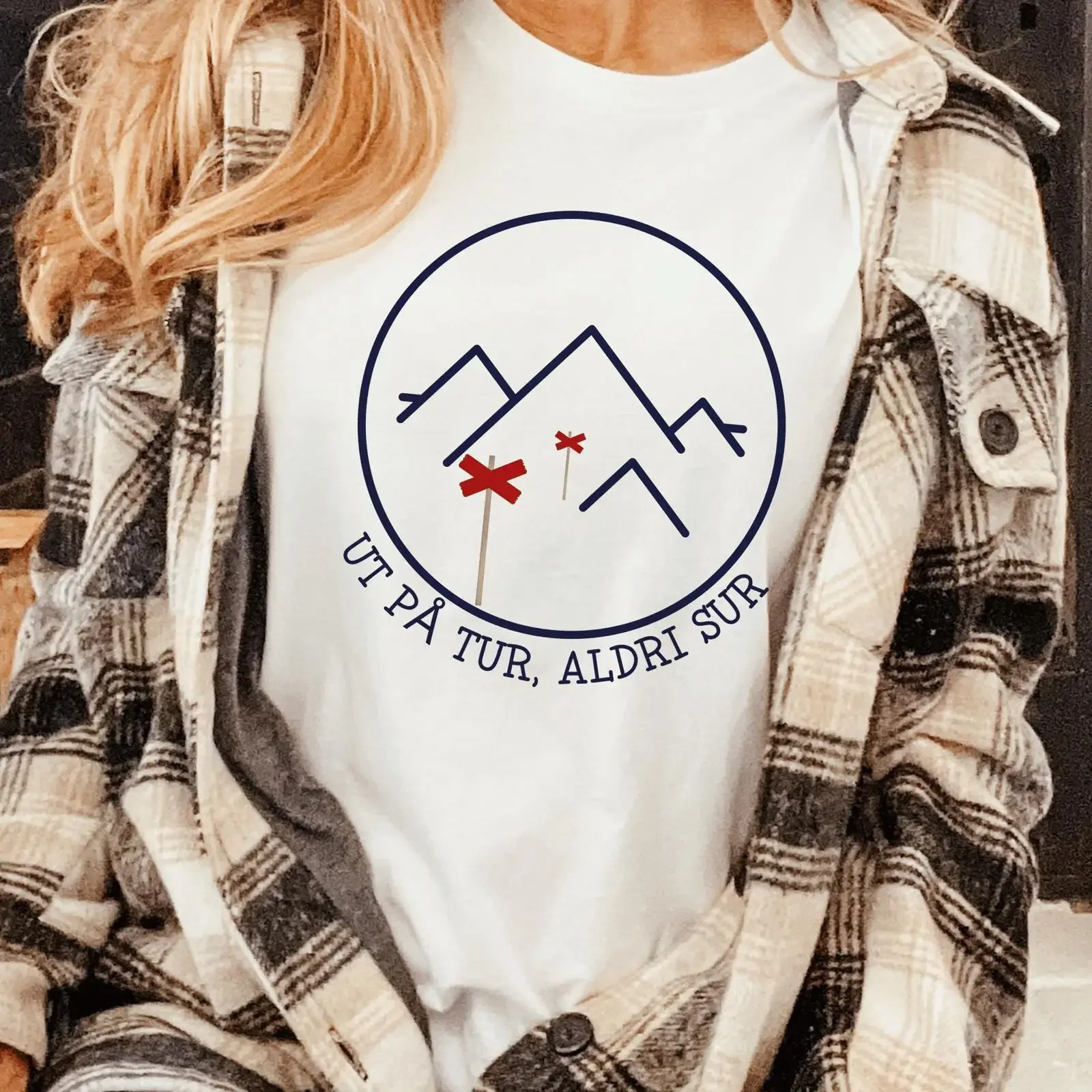 Norwegian amp 39 Ut Pa Tur Aldri Sur T Shirt Nordic Hiking vintage Washed Versatile Comfortable Stretched homme graphic Soft