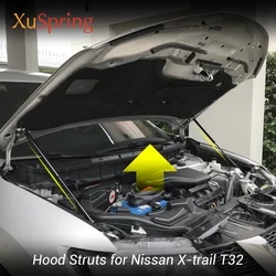 Car Hood Strut Bars For Nissan X-TRAIL 2013 2014 2015 2016 2017 2018 2019 Rogue T32 Gas Spring Lift Shock Support Hydraulit Rod