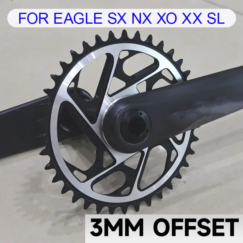 

Звездочка со смещением 3 мм, 8 болтов, прямой монтаж для Eagle Sx Nx Xo Xx Sl, одинарная звездочка 34 36 38 40 зубьев, звездочка Mtb 10 11 12 скоростей