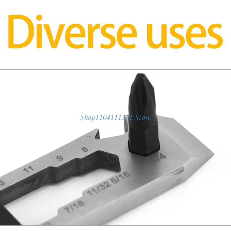 P9FC Portable Crowbars Bottles opener Nails Pullers Ruler Outdoor Defense Tool