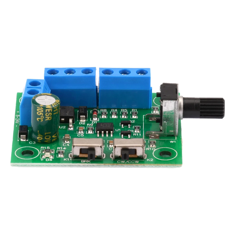 DC8-24V Brushless DC Motor Speed Controller Driver PWM Speed Control Board Pinpoint Regulator Forward And Backward Control 18KHz