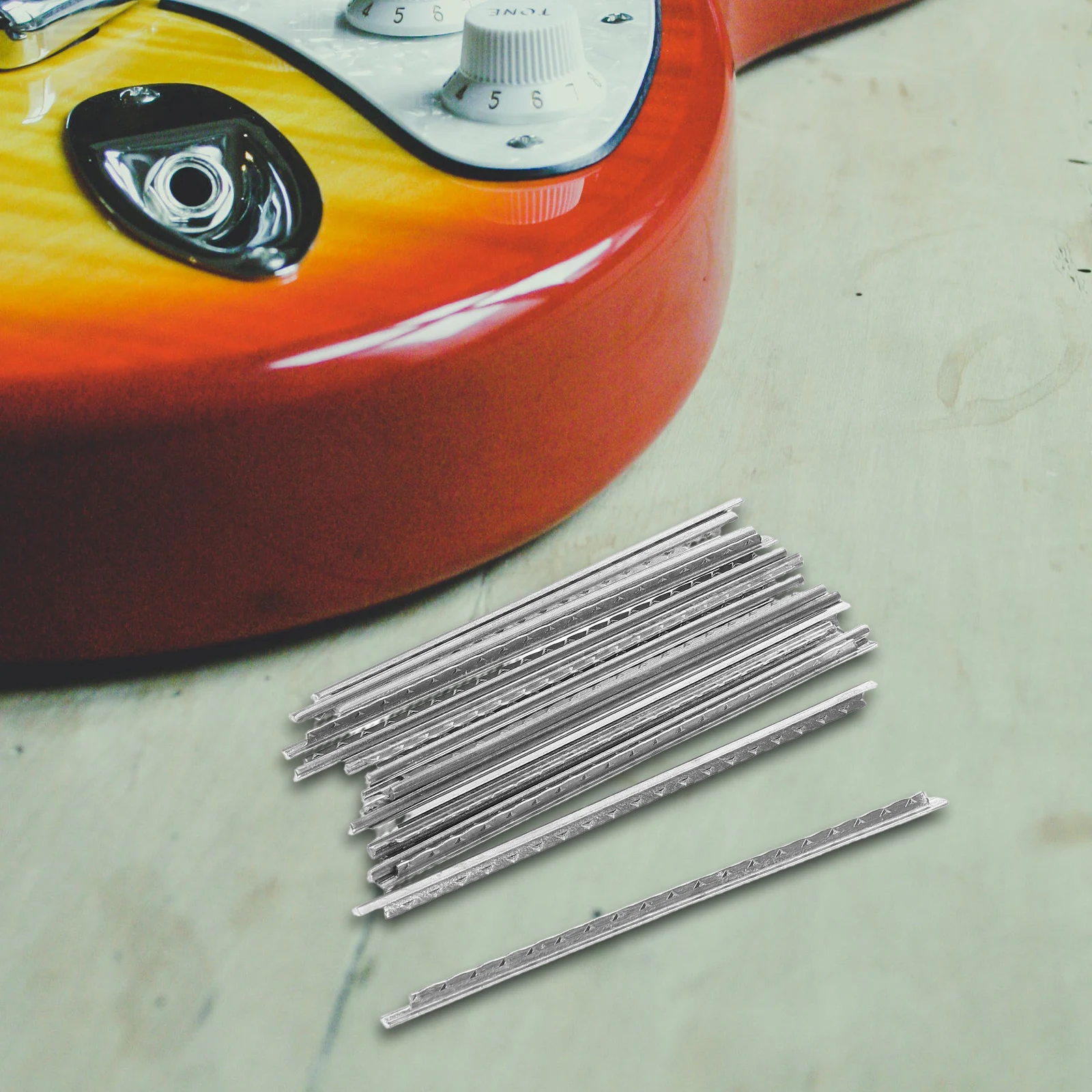 

19 Pcs Guitar Frets Acoustic Copper Wire Scale Line Classical Wires Durable Electric 18 Nickel White