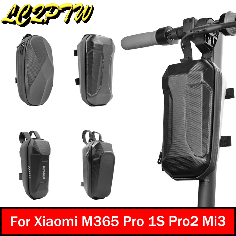 Handlebar Front Bag Waterproof Storage Hard Shell Bag 2/3/4L EVA Big Capacity For Xiaomi M365/Ninebot ES1-4 Electric Scooter