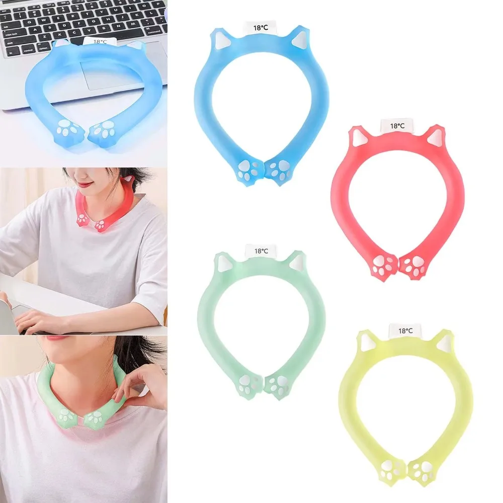 

Reusable Neck Cooler Lasting Portable Cooling Neck Wraps Sunstroke Prevention Neck Cooling Ring for Hot Flashes and Fever