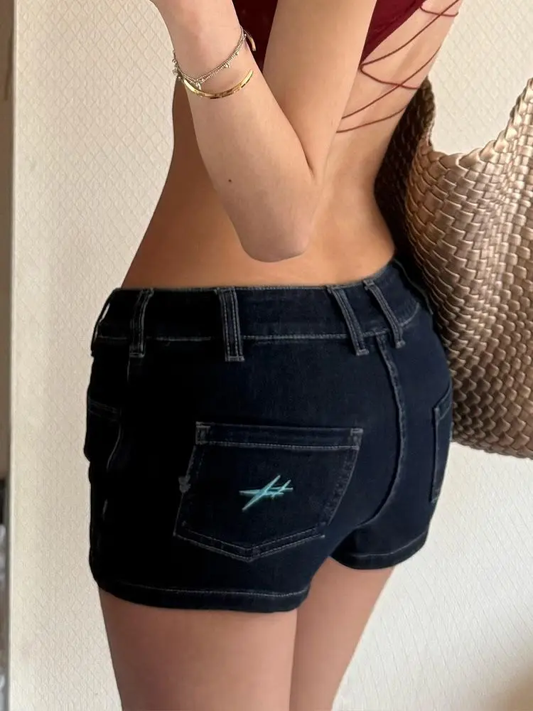 

American High Street Y2k Low Waist Skirts Vintage Washed Washed Denim Skirt for Women 2025 Summer New Faldas Sexy Mujer