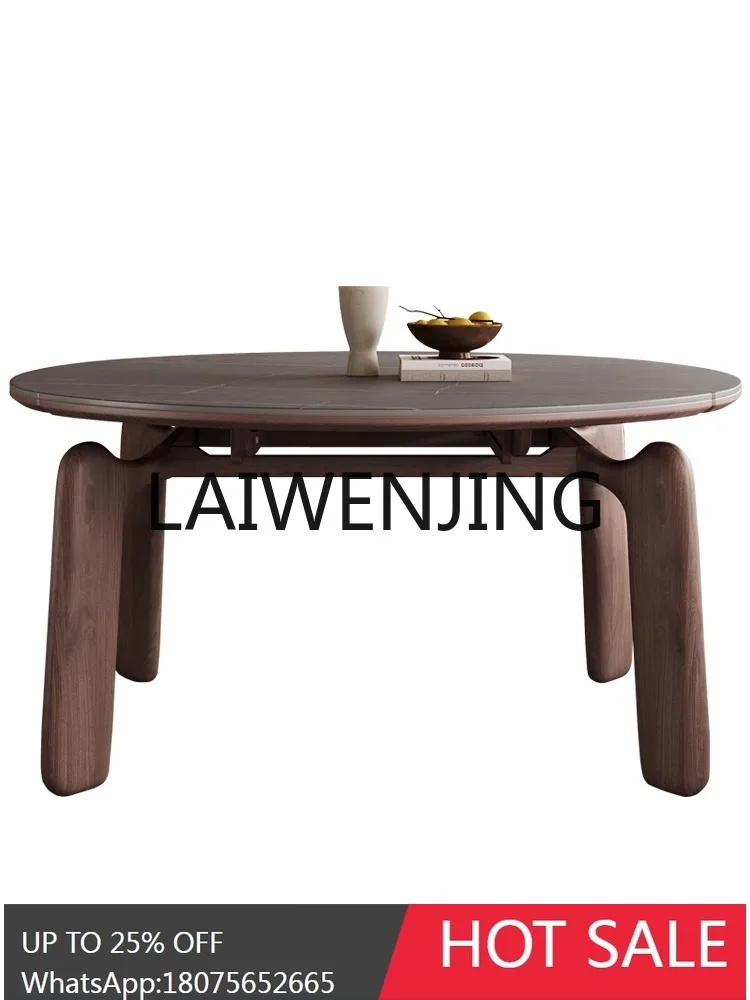 American-Style Folding Solid Wood Dining Table and Chair Retractable Square round 2024 New Mid-Ancient Silent Style