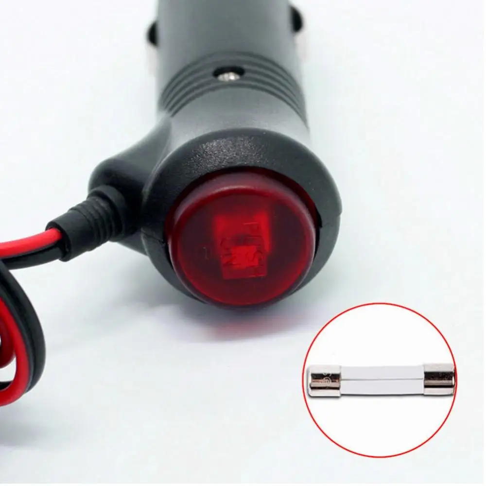 12V-24V Auto Car Cigar Lighter Socket Plug Connector Extension Cord With Switch