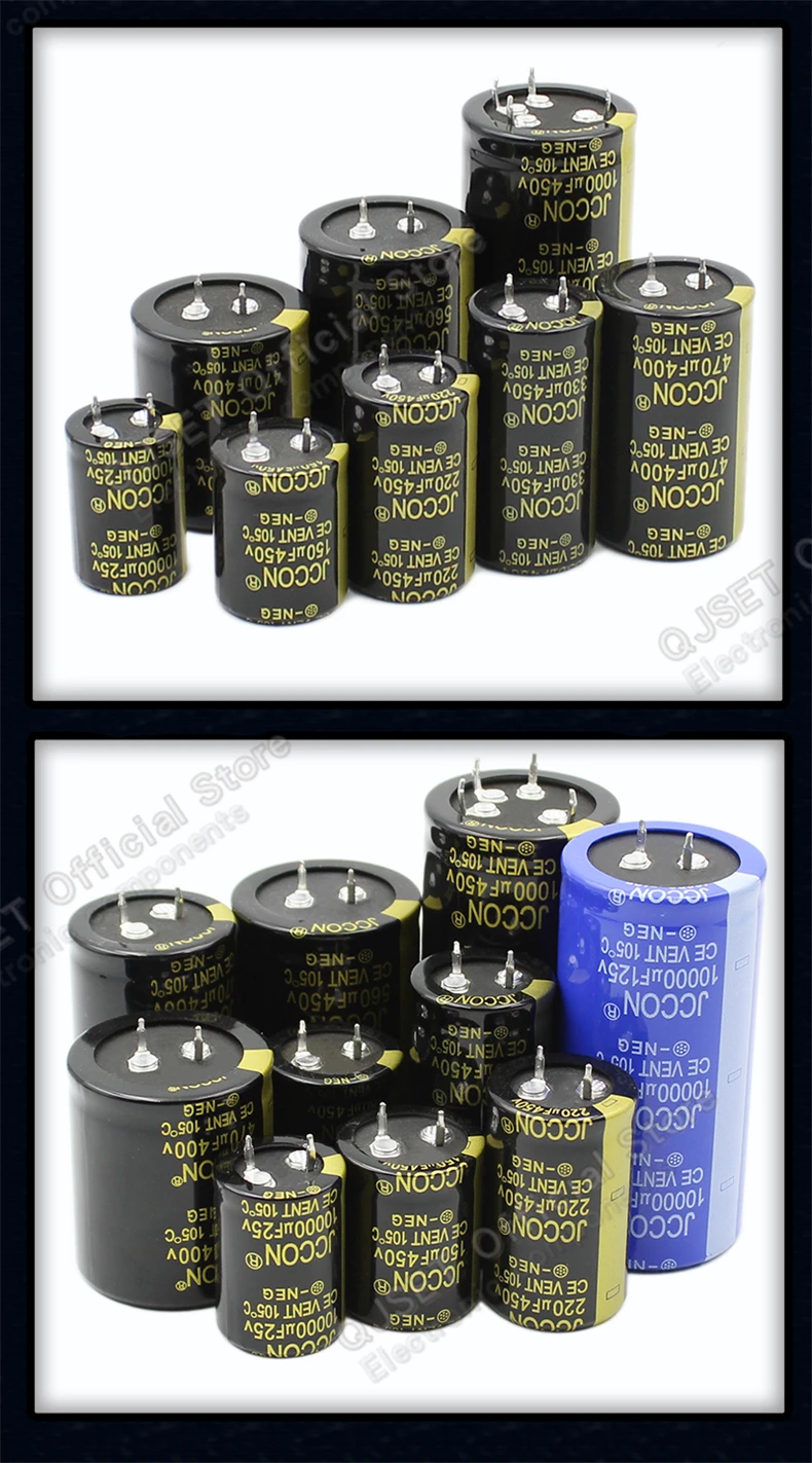 2 Stück 35 V 450 V 63 V 80 V 100 V 25 250 V 200 V 400 V 10000 uf 15000 uf 22000 uf 330 uf 47000 uf 6800 uf JCCON Pow Audio-Elektrolytkondensator – Detail 11