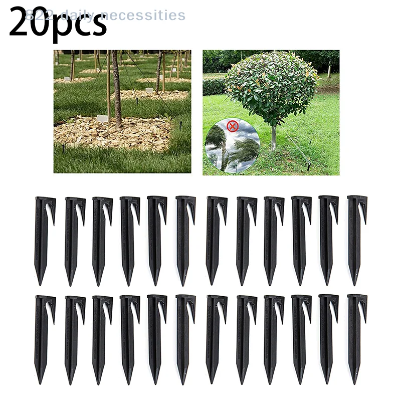 convenient20Pcs Garden Lawn Mower Peg Environment-friendly Plastic Ground Pegs For Robotic Lawnmower Boundary Cable Accessories
